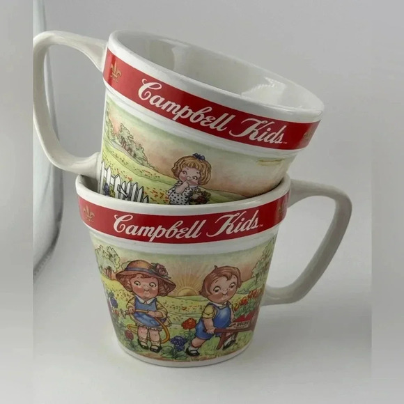 VINTAGE Campbell Soup Campbell Kids By Westwood 1998 Soup Mugs Set of 4 - Picture 2 of 11